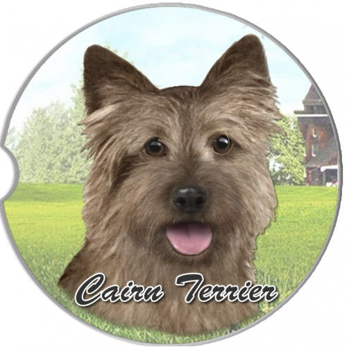Cairn terrier car coaster
