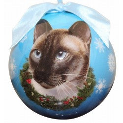 Siamese Cat Christmas ball ornament