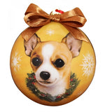 Chihuahua tan Christmas Ball Ornament