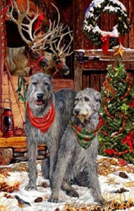 Irish Wolfhound Holiday Towel