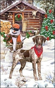 German Shorthaired Pointer Holiday Towel