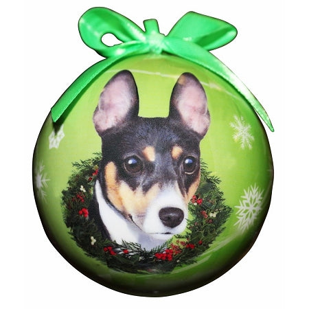 Rat Terrier Christmas Ball Ornament
