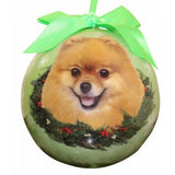 Pomeranian ball Christmas ornaments