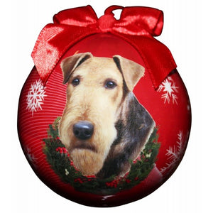 Airdale Terrier  ball Christmas ornaments