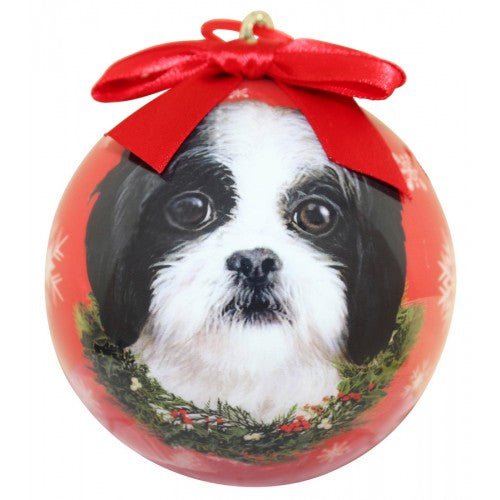 Shih Tzu Puppy ball Christmas ornaments