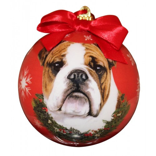 Bulldog ball Christmas ornament