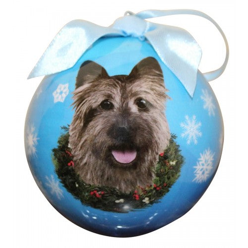 Cairn terrier ball Christmas ornaments