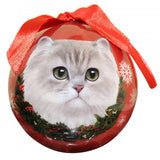 White Persian cat Christmas Ball ornament