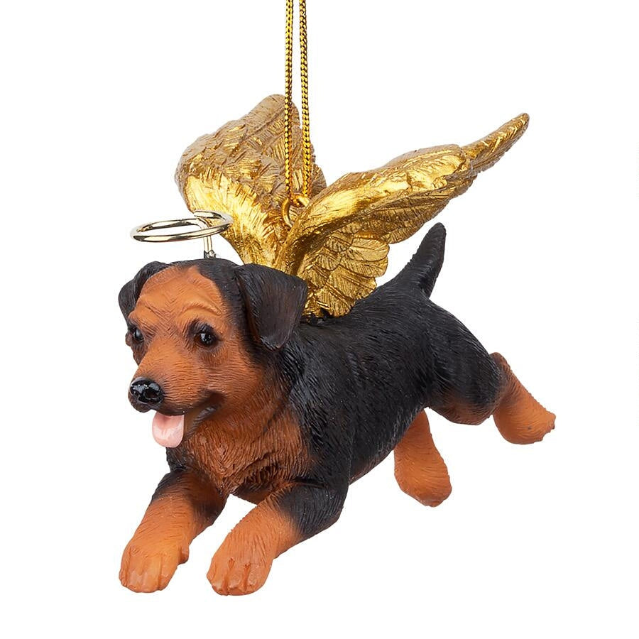 Rottweiler Holiday Dog Angel Ornament