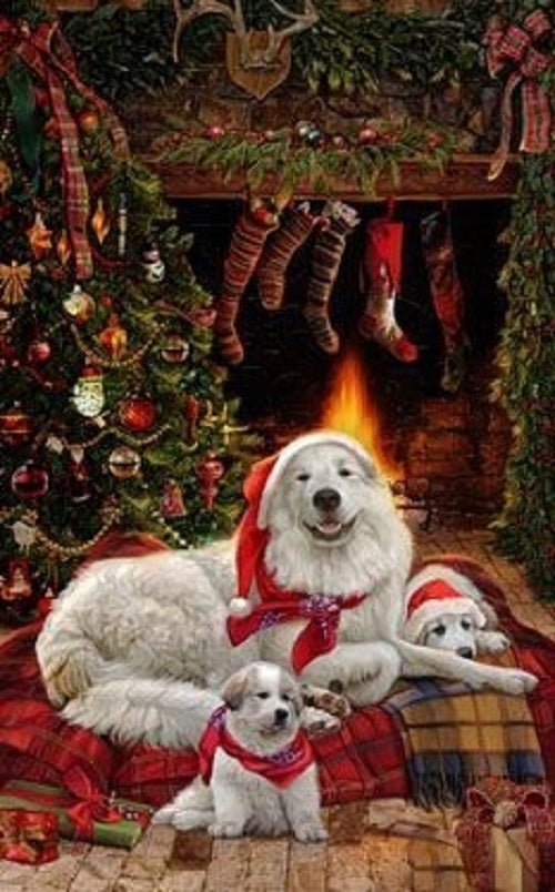 Great Pyrenees Holiday Towel