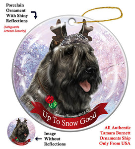 Bouvier Grey Dog  Ornament