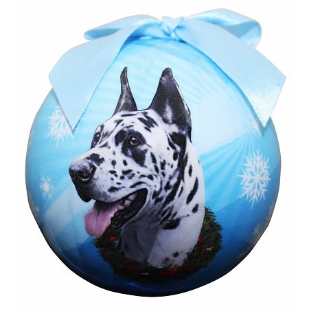 Harlinquin Dane Dog Christmas Ball ornament