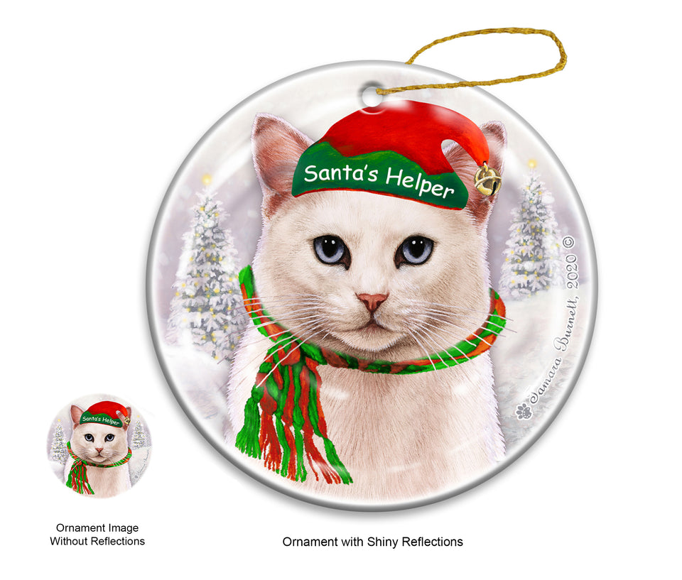 White cat Ornament