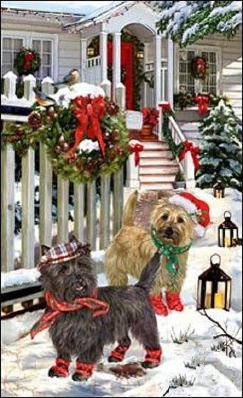 Cairn Terrier Holiday Towel