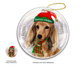 Dachshund  Long Haired cream dog Ornament