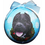Black Pit Bull Christmas Ball ornaments