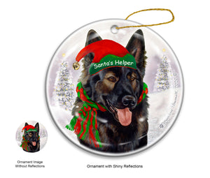 German Shepherd Dk Brown Dog Ornament