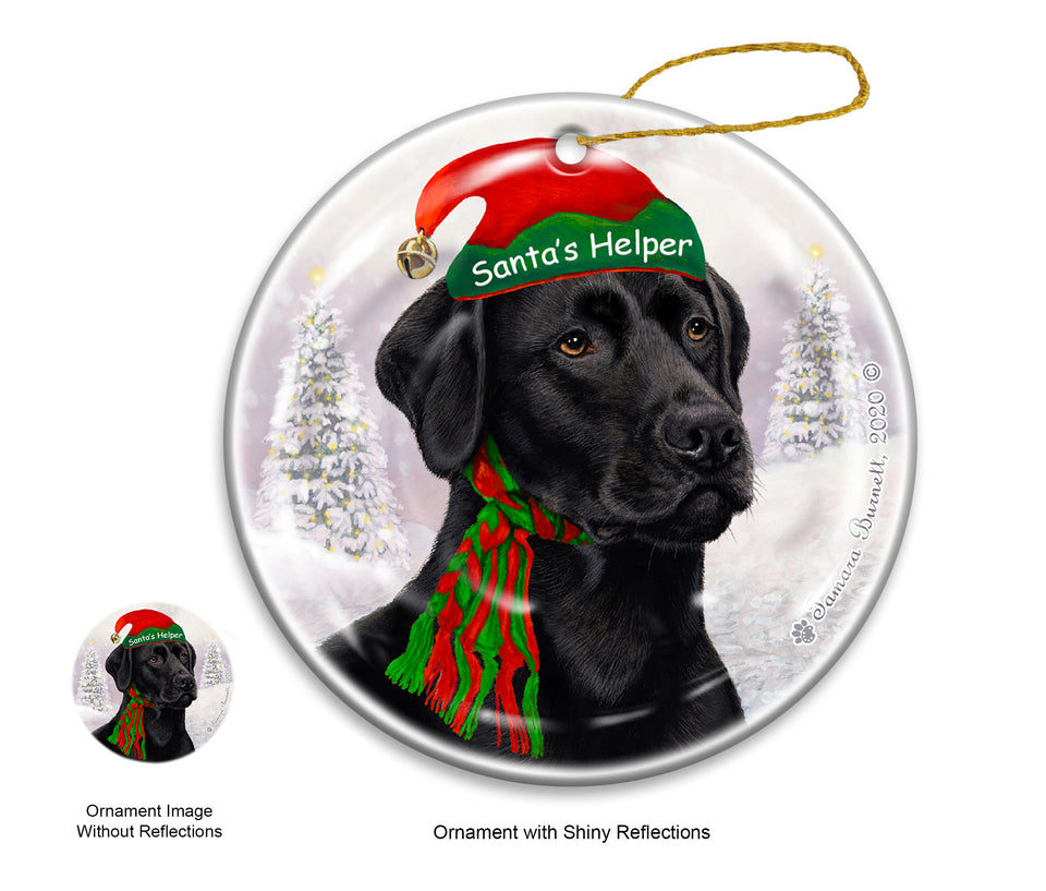 Labrador Black Dog Ornament