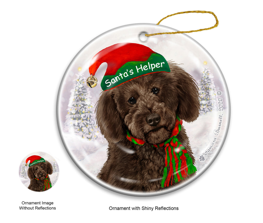 Labradoodle Chocolate Dog Ornament