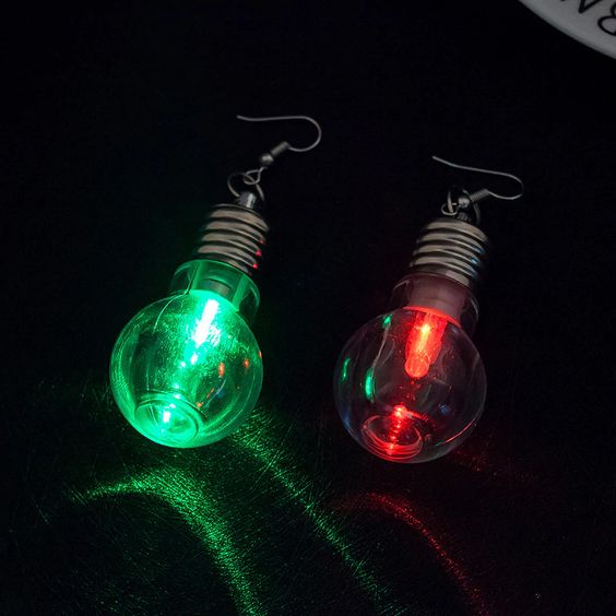 Light Up light bulb earrings
