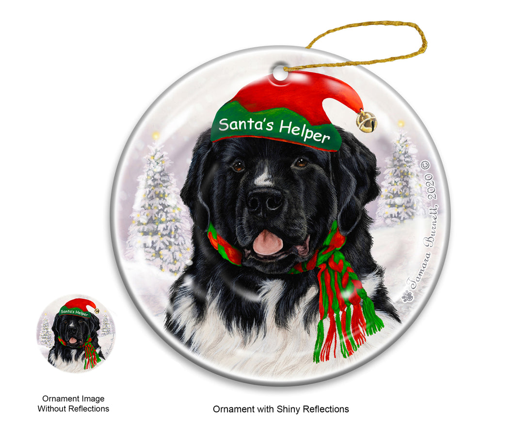 Newfie Landseer dog Ornament