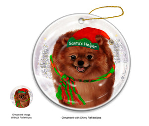 Pomeranian Red Dog  Ornament