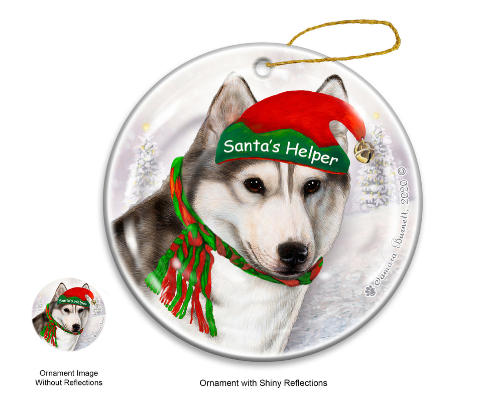 Siberian Huskey Dog Ornament